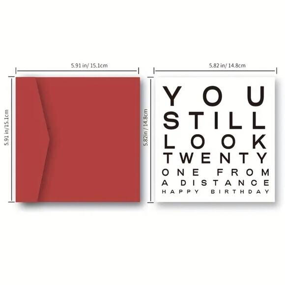 Birthday Card, Funny - 6" x 6" - Picture 5 of 5